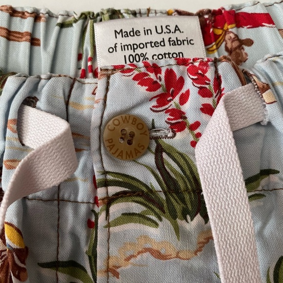 Original Cowboy Pajamas men’s pants size Medium. . Pattern: Home on the Range - Picture 8 of 15